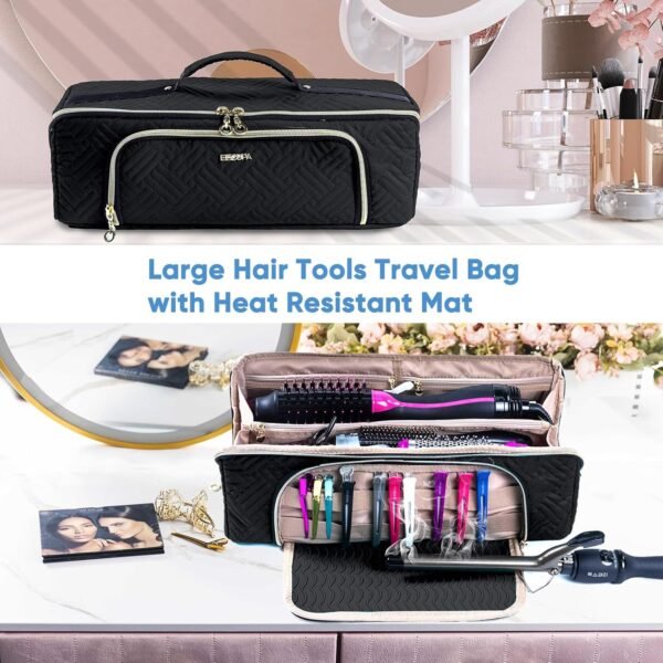 Large Hair Tools Travel Bag with Iron Mat - 2in1 H... - Image 6