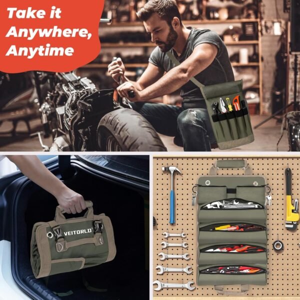 Veitorld Tool Roll Up Bag, Gifts for Men Dad Husba... - Image 7