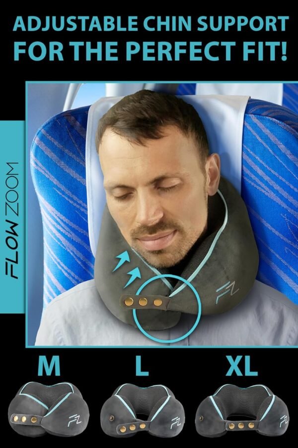 Memory Foam Travel Pillow for Airplanes & Car Ride... - Image 4