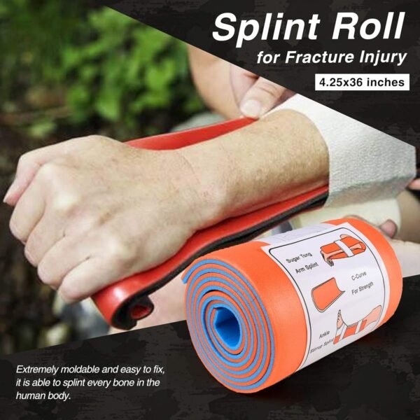 Survival First Aid Kit with Israeli Bandage, Splin... - Image 9