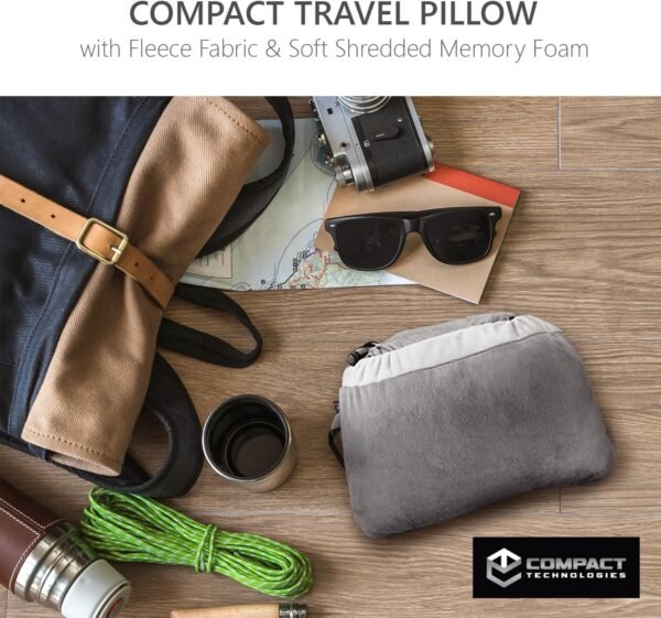 Compact Travel Pillow Made with Shredded Memory Fo... - Image 8