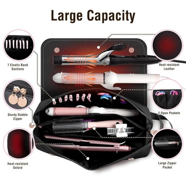 SS Hair Tools Travel Bag and Heat Resistant Mat fo... - Image 9