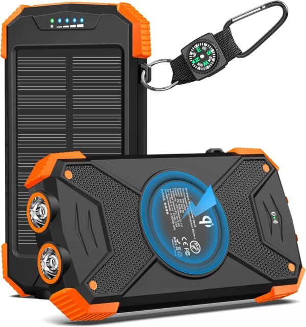 BLAVOR Solar Charger Power Bank 10,000mAh, Portabl... - Image 2