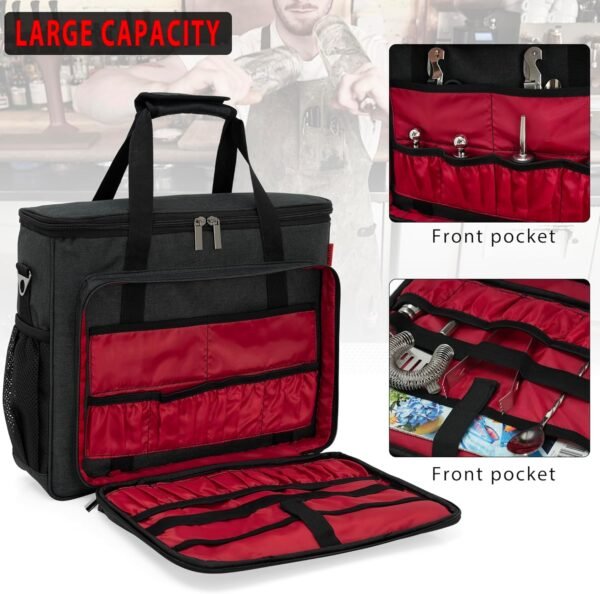 Bartender Bag, Bartender Kit Travel Bag for Cockta... - Image 3