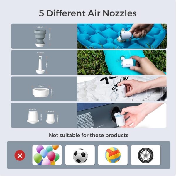 FLEXTAILGEAR Tiny Portable Ultra-Mini Air Pump wit... - Image 5
