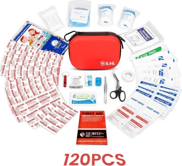 120-Piece First Aid Kit for Travel,Car & Emergency... - Image 3