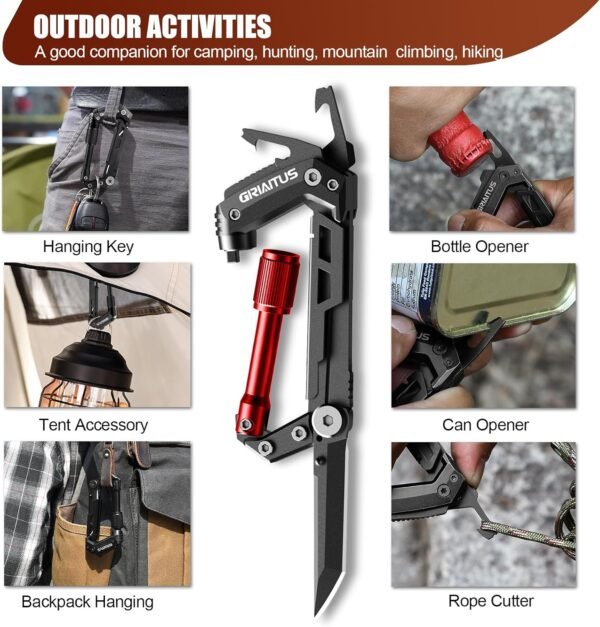 Carabiner Multitool with Pocket Knives, EDC Carabi... - Image 5