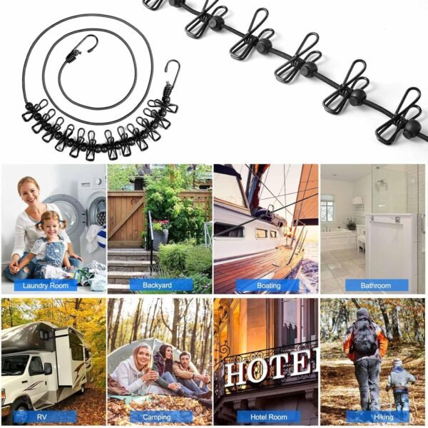 Travel Clothesline, Portable Retractable Clothesli... - Image 6