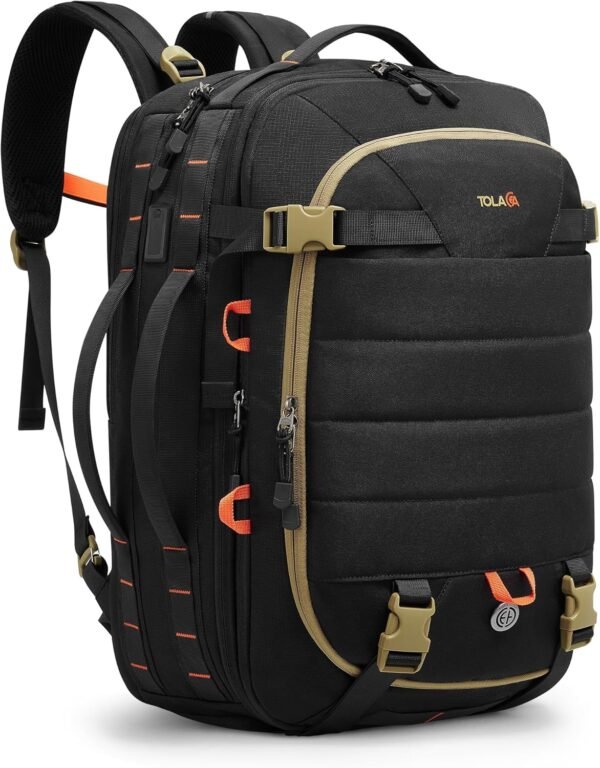 Tolaccea Carry on Travel Backpack, TSA Friendly Fl... - Image 2