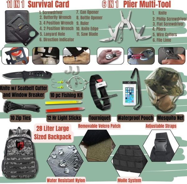 Complete Survival Kit and First Aid Kit | Tactical... - Image 6