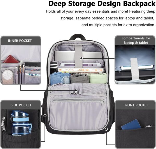 MAXTOP Deep Storage Laptop Backpack with USB Charg... - Image 3