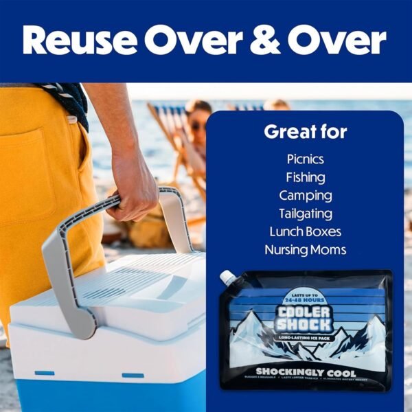 Cooler Shock Reusable Ice Packs for Cooler - Long ... - Image 7