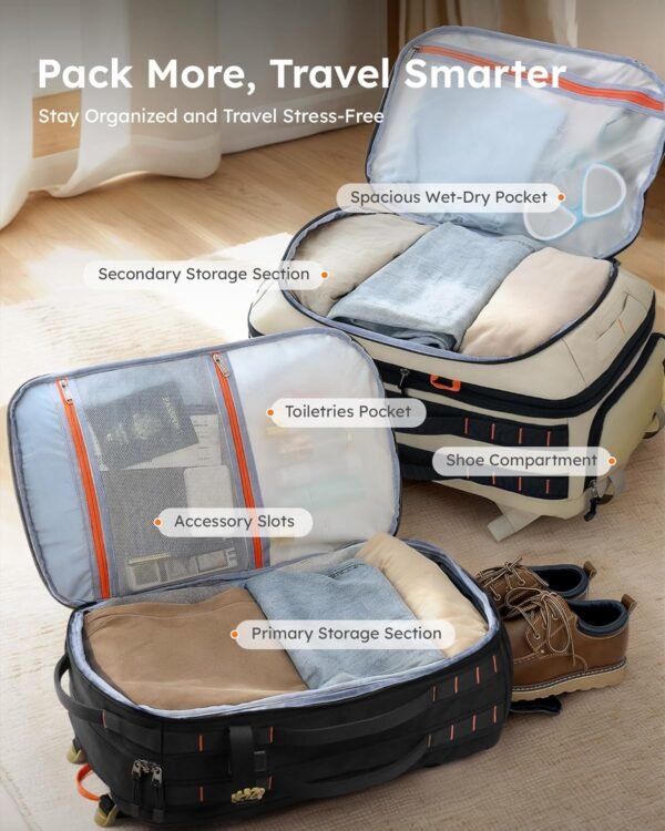 Tolaccea Carry on Travel Backpack, TSA Friendly Fl... - Image 9