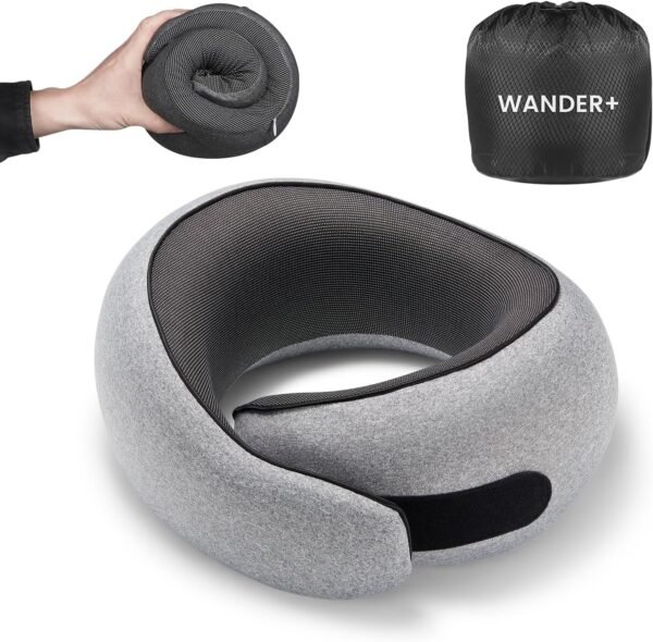 WANDER PLUS® Travel Pillow, 100% Pure Memory Foam ... - Image 2