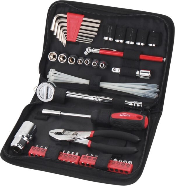 Apollo Tools 56 Piece Compact SAE Auto Tool Set in... - Image 2