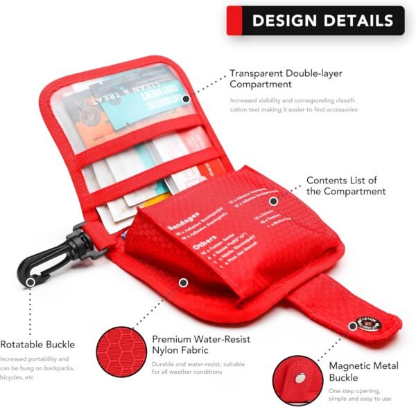 Small First Aid Kit, 100 Pieces Water-Resistant We... - Image 3