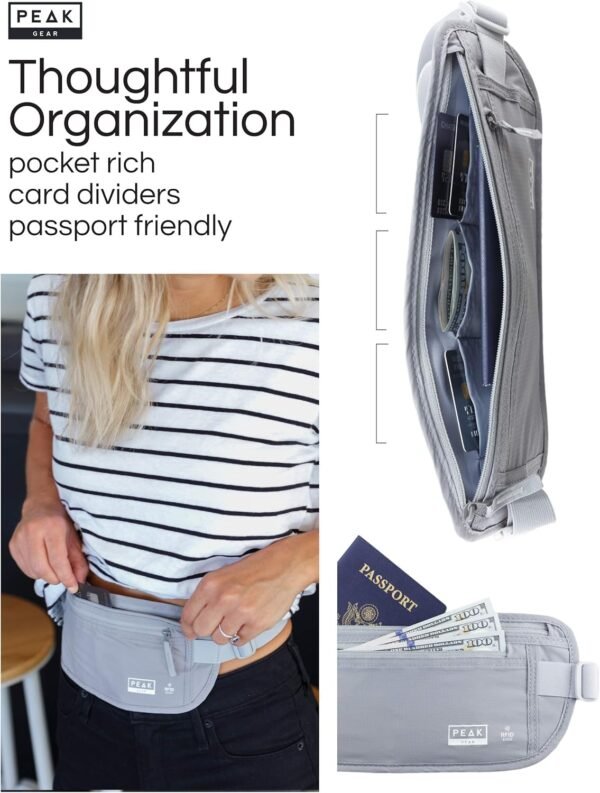 Peak Gear Travel Money Belt. Premium Quality Trave... - Image 4