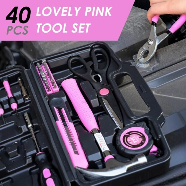 DOWELL 40 Piece Home Tool Set Pink, General Househ... - Image 4