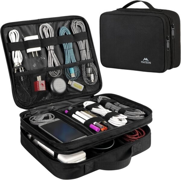 MATEIN Cable Organizer Bag, Large Travel Storage B... - Image 2