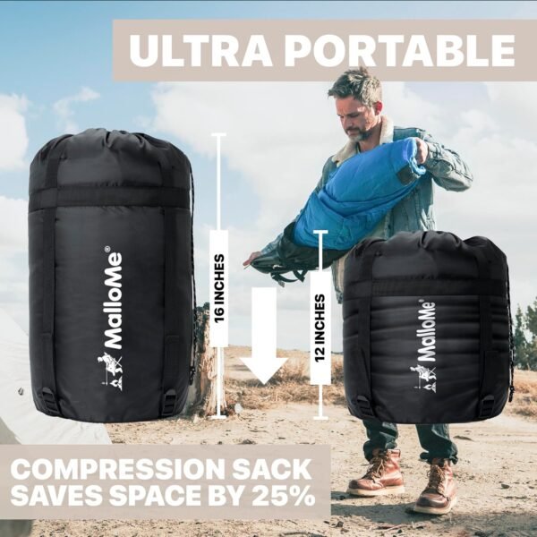 MalloMe Sleeping Bags for Adults Cold Weather & Wa... - Image 7