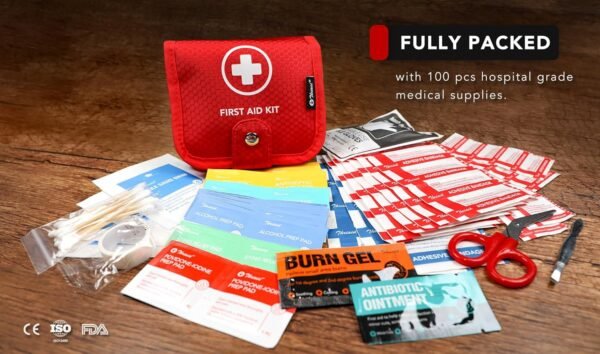 Small First Aid Kit, 100 Pieces Water-Resistant We... - Image 5