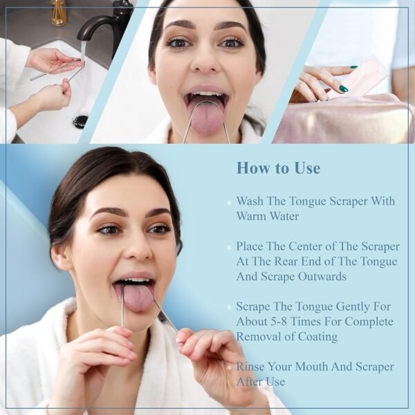 MasterMedi Tongue Scraper for Adults with Multicol... - Image 7