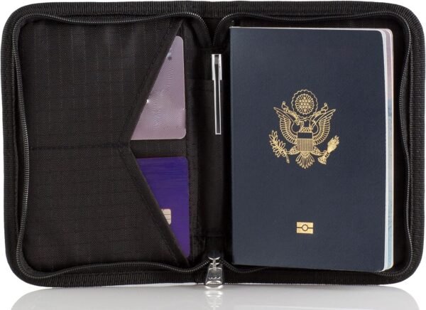 Passport Holder & Travel Wallet with RFID Blocking... - Image 2
