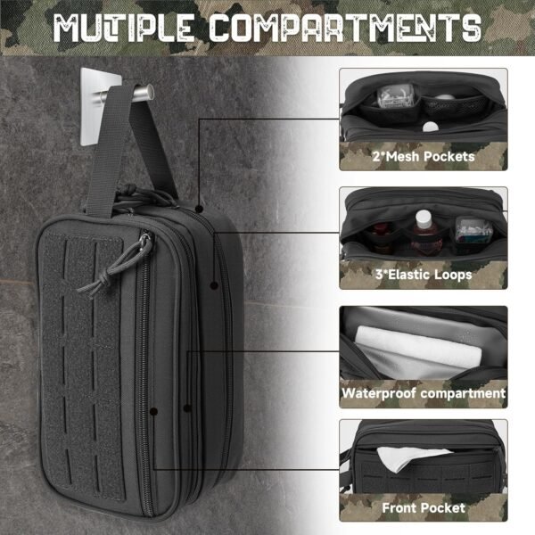 QT&QY Tactical Toiletry Bag For Men Hygiene Bag ED... - Image 5