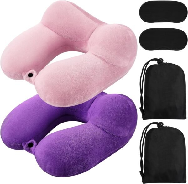 Sintuff 2 Pack Inflatable Travel Pillow for Airpla... - Image 2