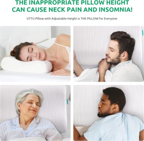 UTTU Cervical Pillow for Neck Strain Relief, Memor... - Image 6