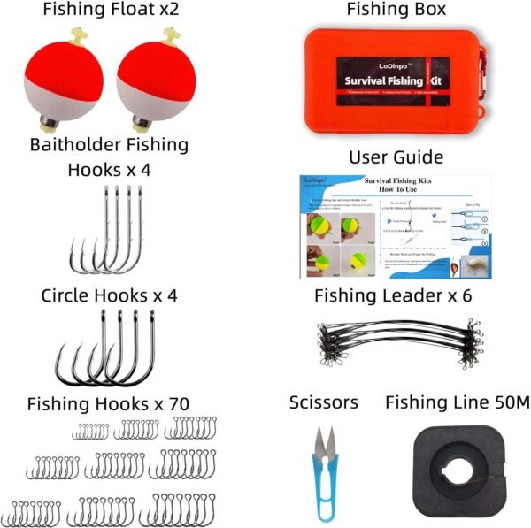 LoDinpo Mini Survival Fishing Kit Small Emergency ... - Image 7