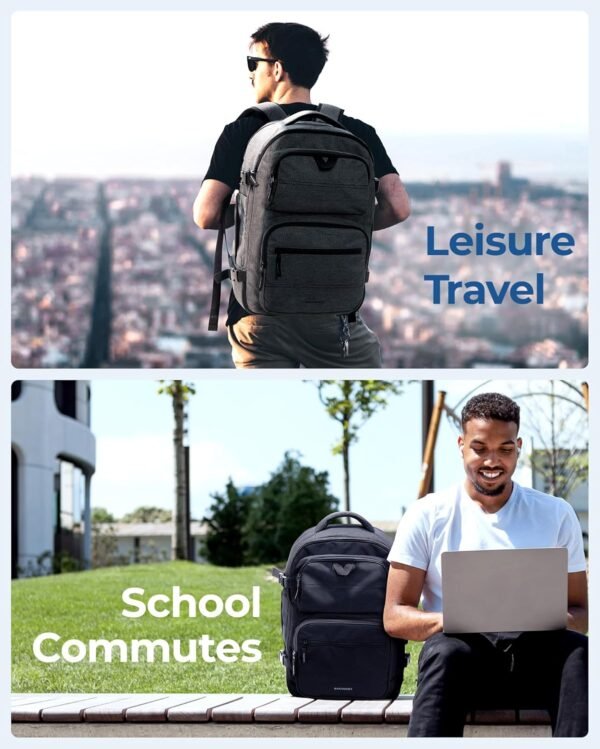BAGSMART Travel Backpack for Women Men, 40L Flight... - Image 4