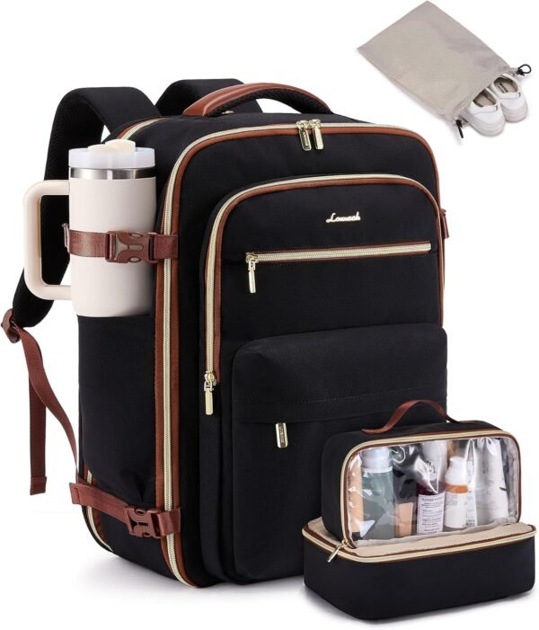 LOVEVOOK Carry On Travel Backpack for Women, Airli... - Image 2
