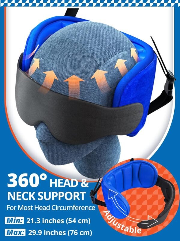 Travel Pillows for Airplanes, Neck Pillow with Eye... - Image 5