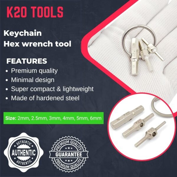 Keychain Hex Key Allen Wrench Multi-Tool Set - Met... - Image 7