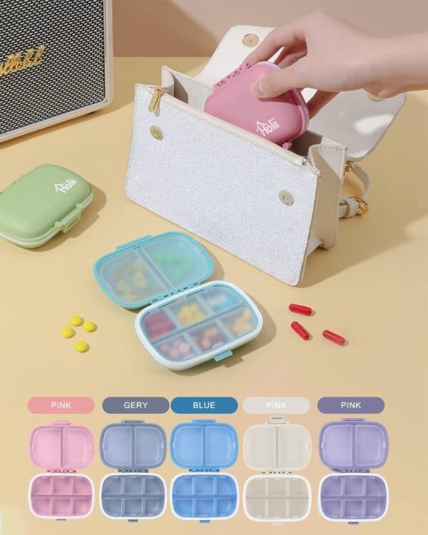 Holii Travel Pill Organizer, 8 Compartments Portab... - Image 9