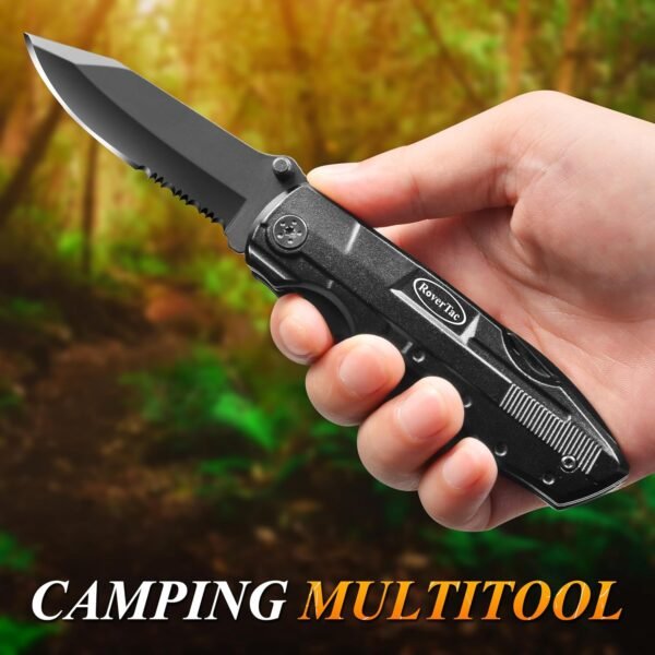 RoverTac Pocket Knife Multitool – 15-in-1 Folding ... - Image 4