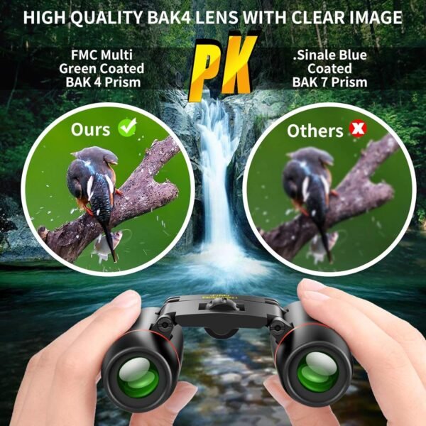 POLDR 12X25 Small Pocket Binoculars Compact Adults... - Image 6