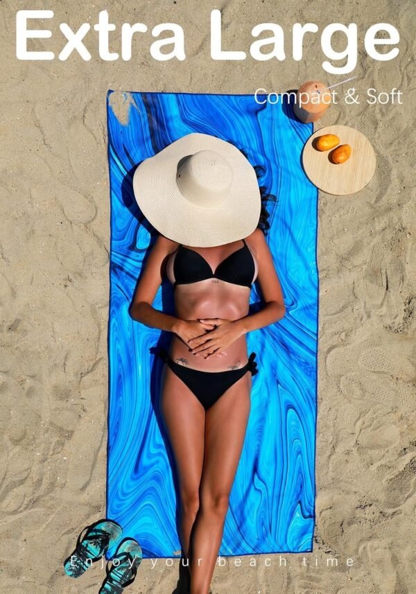 Microfiber Lightweight Beach Towel Sand Free Quick... - Image 4
