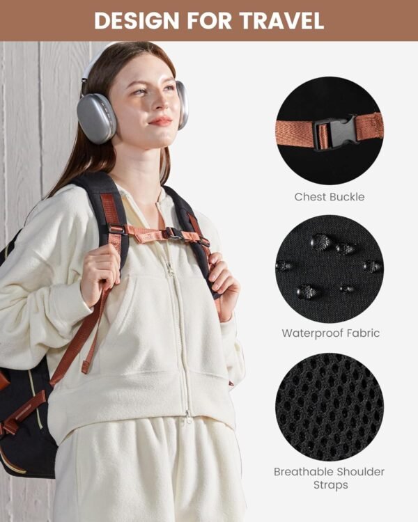 LOVEVOOK 40L Travel Backpack for Women & Men - 17.... - Image 8
