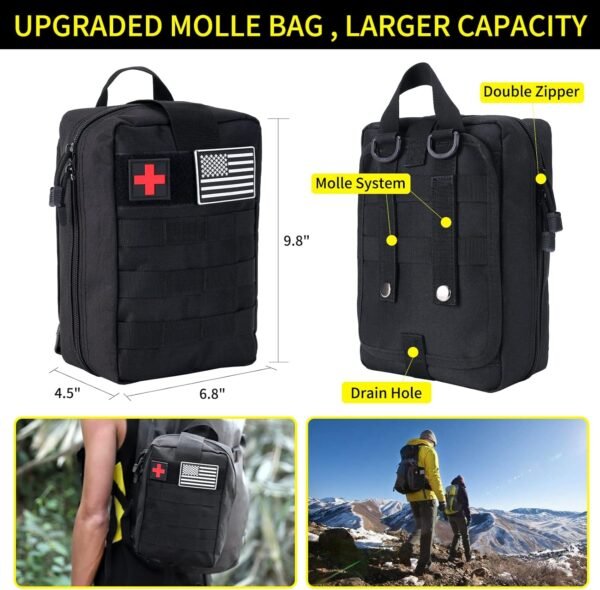 Survival Kit and First Aid kit, 160 Pcs Emergency ... - Image 3
