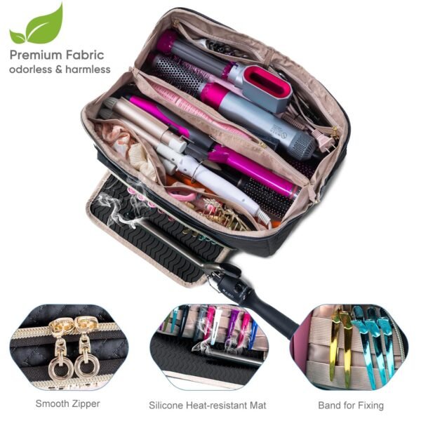 Large Hair Tools Travel Bag with Iron Mat - 2in1 H... - Image 5