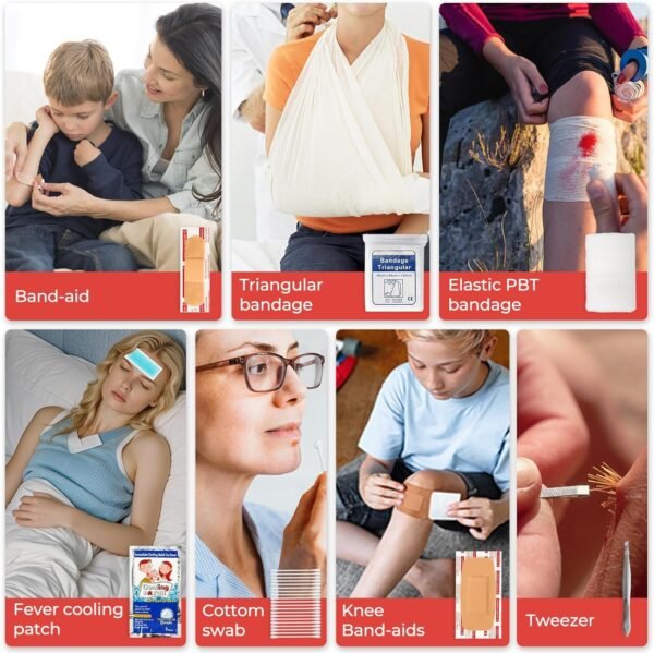 120-Piece First Aid Kit for Travel,Car & Emergency... - Image 8