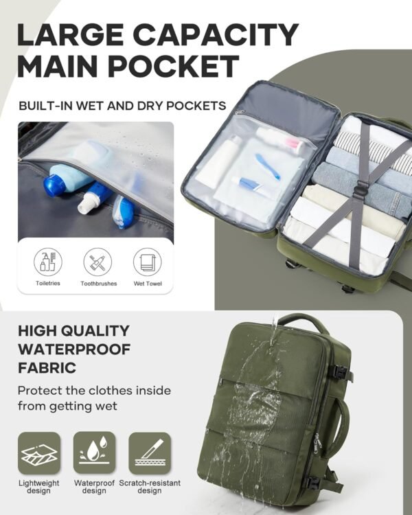 Travel Backpack For Women Men Carry On Backpack Fo... - Image 5