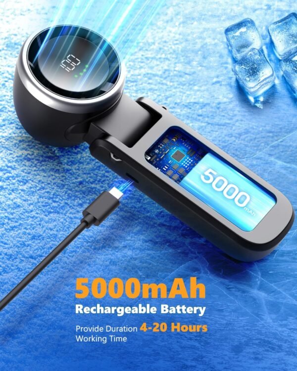Portable Handheld Turbo Fan, Stepless 100 Gear Win... - Image 6