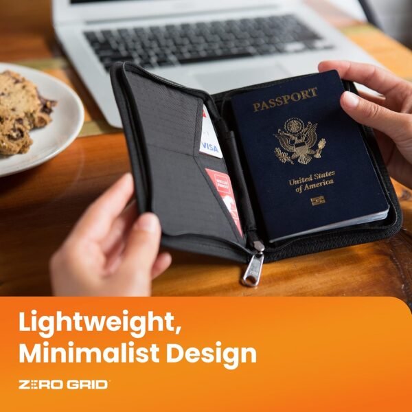 Passport Holder & Travel Wallet with RFID Blocking... - Image 9