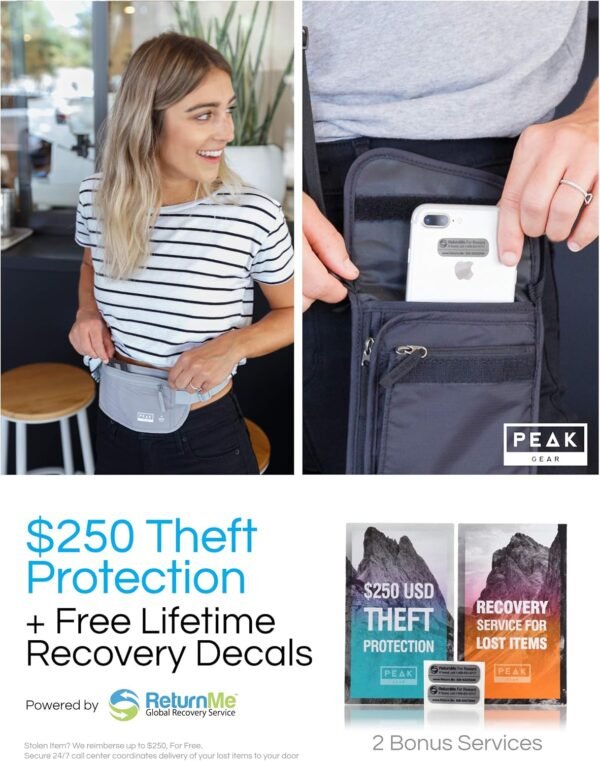 Peak Gear Travel Money Belt. Premium Quality Trave... - Image 5