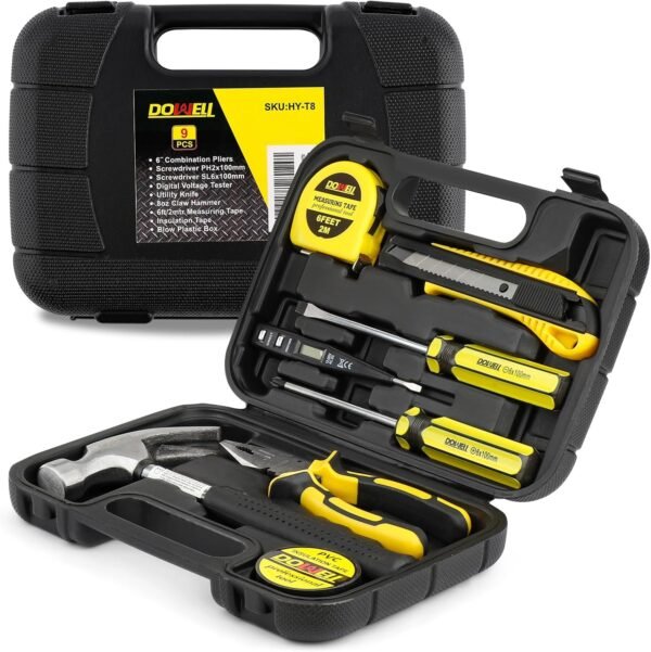 DOWELL Small Homeowner Tool Set 9 Pieces General H... - Image 2