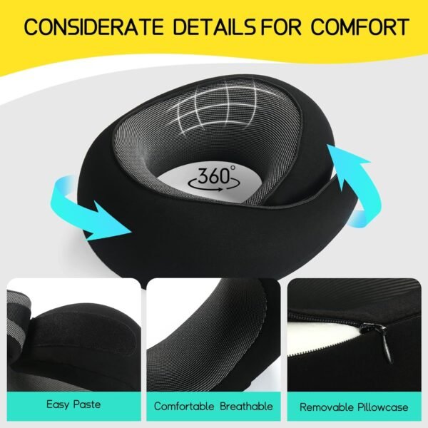Ulaek®Travel Pillow, Pure Memory Foam Neck Pillow ... - Image 7
