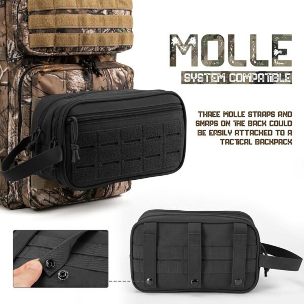 QT&QY Tactical Toiletry Bag For Men Hygiene Bag ED... - Image 6